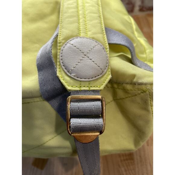 MARC JACOBS Backpack Yellow Leather Trim Gold Buckles Mother Bag Designer - Picture 6 of 16